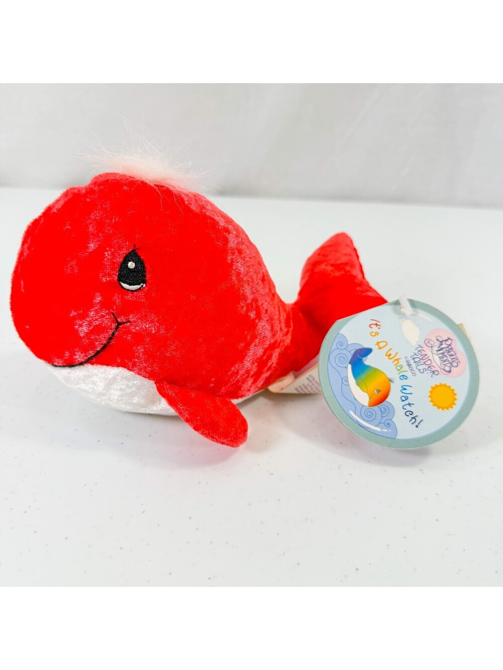 1998 Precious Moments - Tender Tails - Enesco - Plush, Bean Bag, Red Whale NWT